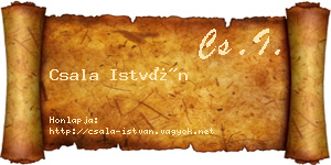 Csala István névjegykártya