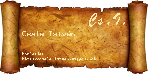 Csala István névjegykártya